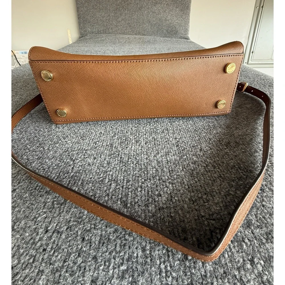 Michael Kors Sutton Leather‎ Medium Satchel Handbag-Luggage/Brown  SH9